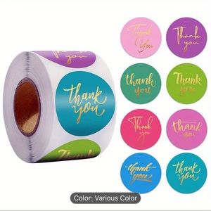 Thank You Stickers, 500 Piece, Colorful